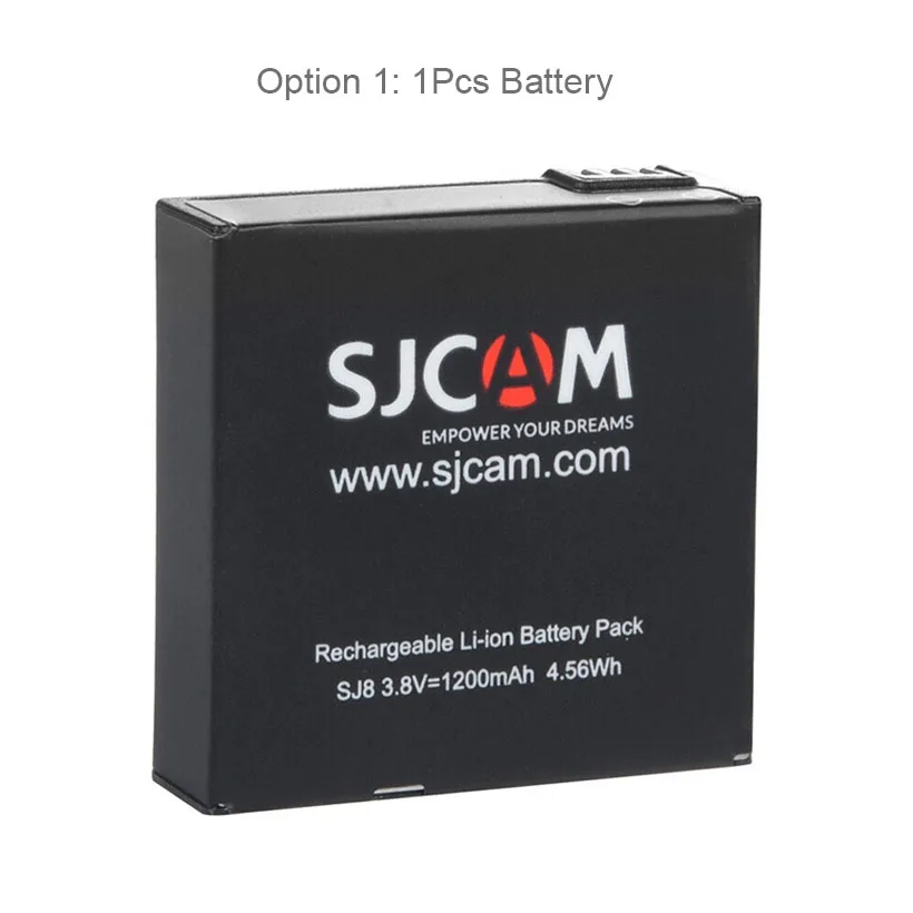 Аккумулятор SJCAM SJ8 Pro, аксессуары, двойное зарядное устройство, 1200 мА/ч, 3,8 в, литий-ионные аккумуляторы для SJ8 Plus/SJ8 Air Action camera - Цвет: Option 1
