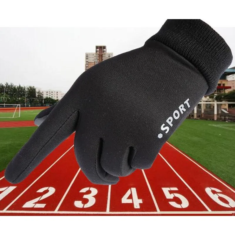 Для мужчин и Для женщин зимние теплые легкие полусапожки 2 пальца Сенсорный экран перчатки, супер эластичные, быстро сохнет, с нескользящей подошвой, для бега, спортивные перчатки