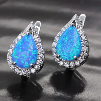 

JY Fantastic design Jewelry 3colors fire opal zircon crystal 925 gold plated stamp Earrings for Anniversary 6colors