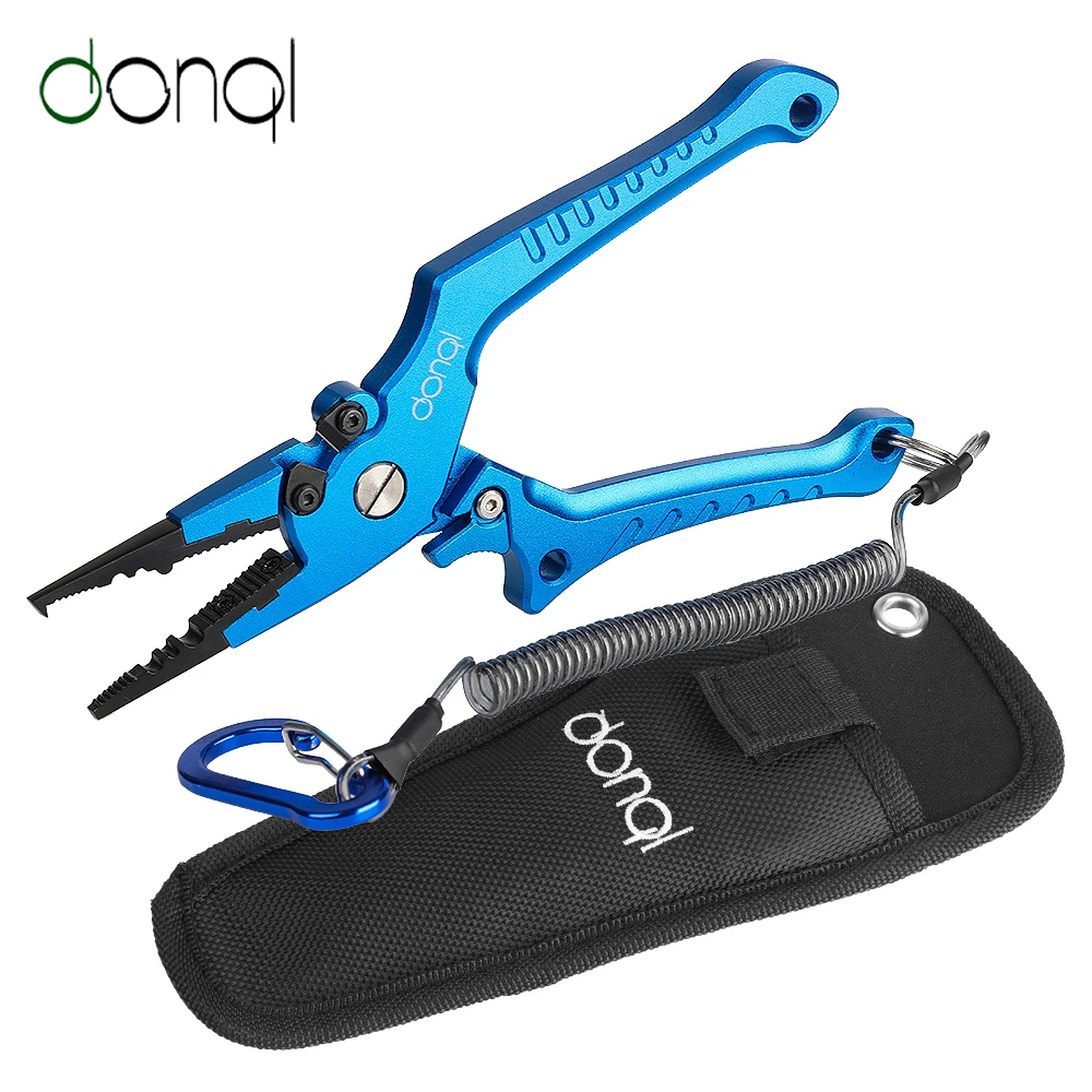 

DONQL High Quality Multifunctional Fishing Pliers Line Cutter Hook Remover Scissors Aluminum Alloy Fishing Clamp Accessories