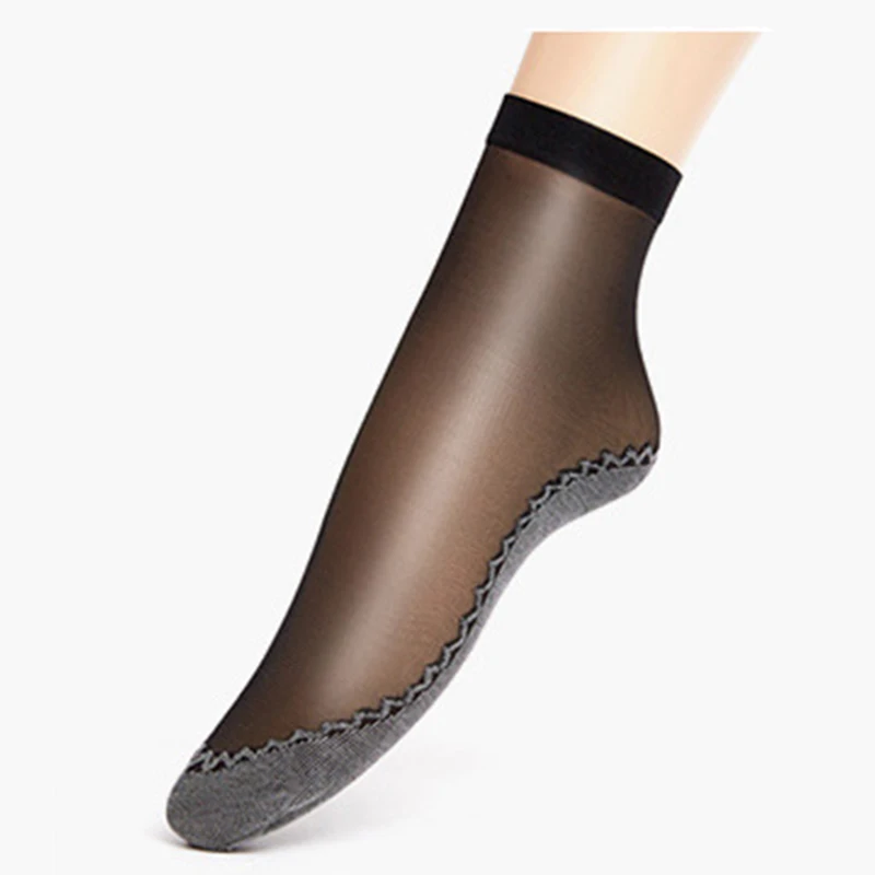 10 Pairs The High Quality Socks Women Casual Thin Silk Polyester One