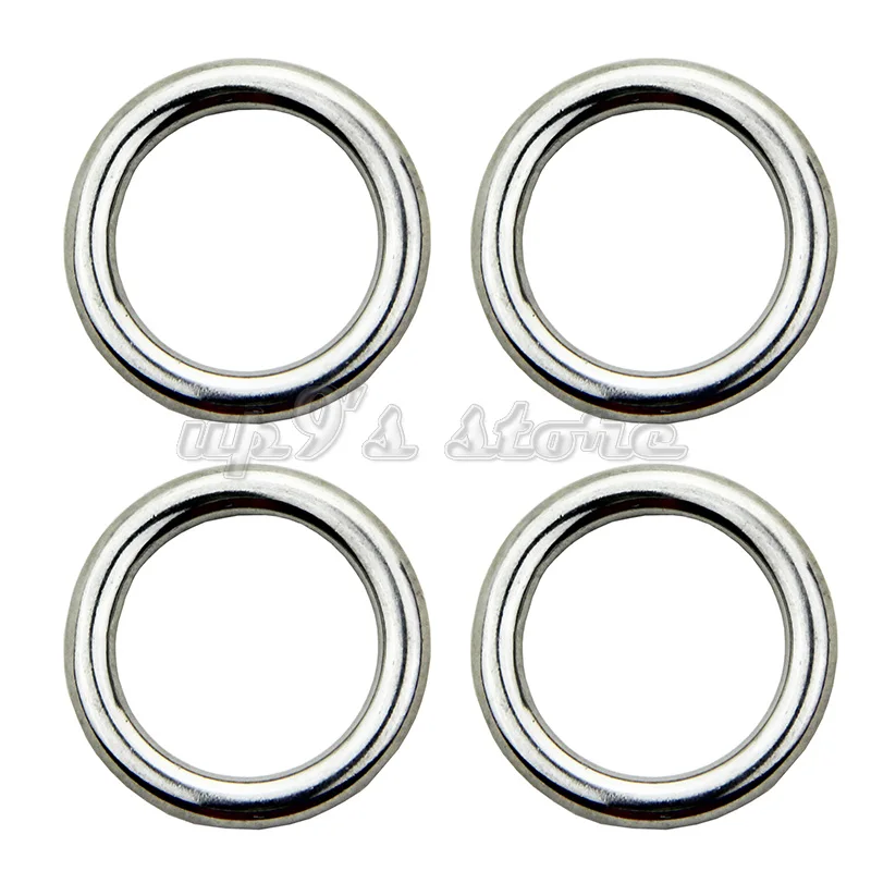 

10PCS 5x25MM Forged AISI 316 Stainless Steel Welded Round Ring Boat Hardware Rigging Hardware