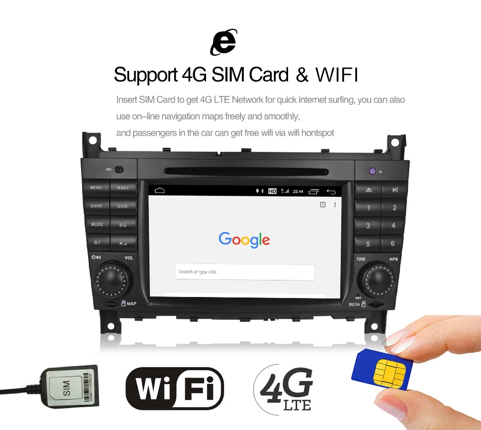 Top Free shipping! Pure Android7.1 Smart car navigation GPS DVD player for Mercedes/Benz W203 W209  C-Class C180 C200 CLK200 28