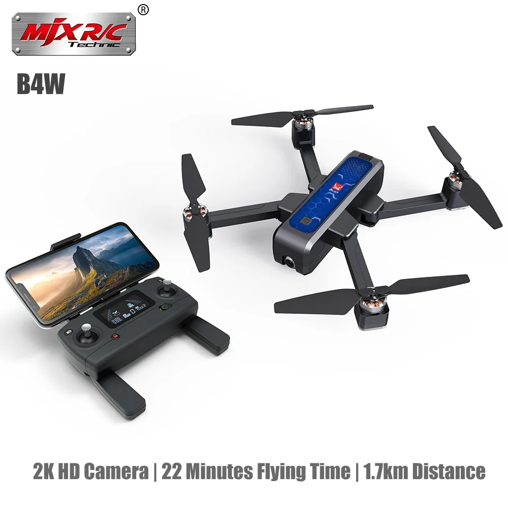 

MJX B4W 2K Brushless RC Drone RTF GPS Ultrasonic Optical Flow Positioning APP Control 2K Ultra HD Camera Smart Follow Quadcopter