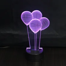 Шар креативный 3d лампа светодиодный 7 цветов Изменение 3D ночник прикроватная тумбочка для спальни USB лампа вечерние свадебные домашний декор