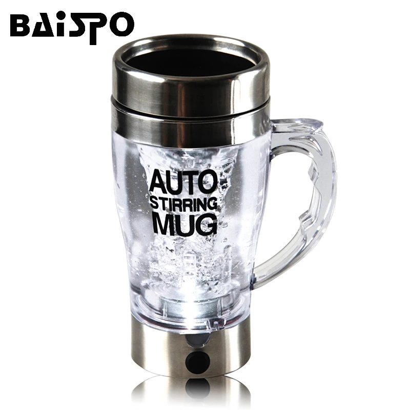 

BAISPO Self Stirring Mug Automatic Electric Lazy Automatic Coffee Mixing Tea Mix Cup Travel Mug Double Insulated thermal Cup