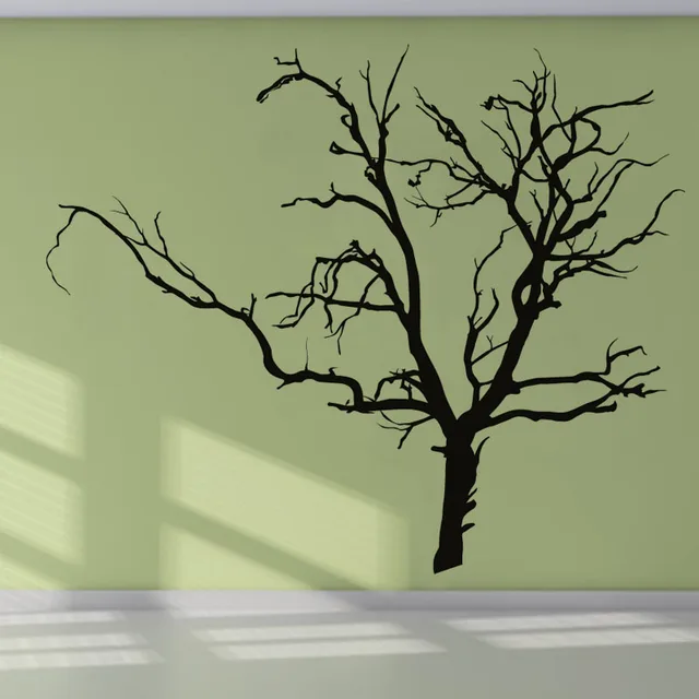 dctop adhesive scary bare removable black tree wall sticker living