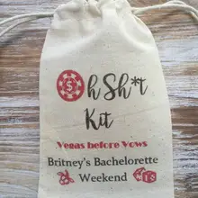 Пользовательское имя Las Vegas Свадебные вечерние аптечки набор от похмелья ювелирные изделия милое муслиновые мешки Девичник сувениры для девичника