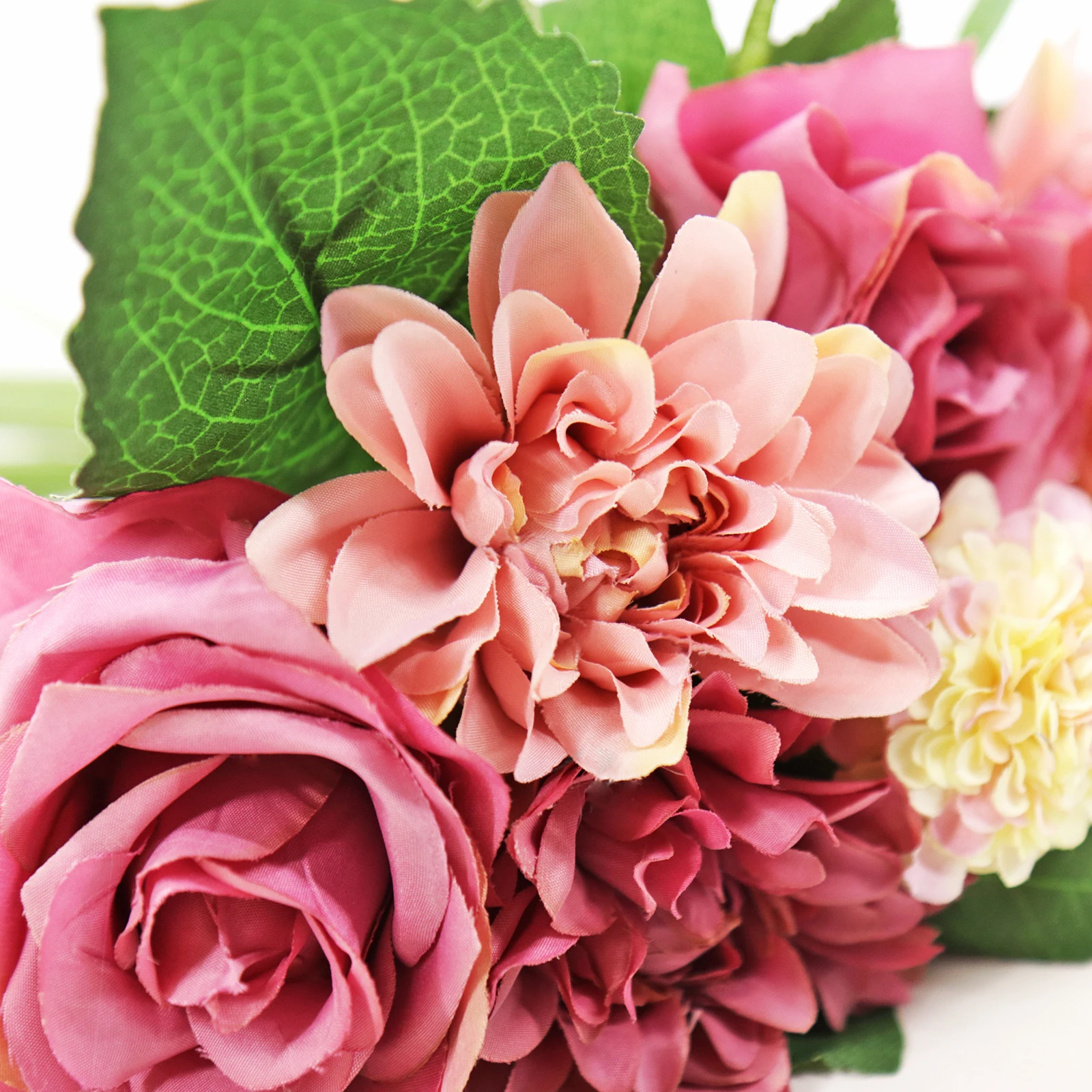 1 Bunch Artificial Flower High Quality Wedding Fake Round Rose Bouquet Flower for Wedding Bride's Bouquet Home Party Decor 1 Bunch Artificial Flower High Quality Wedding Fake Round Rose Bouquet Flower for Wedding Bride's Bouquet Home Party Decor