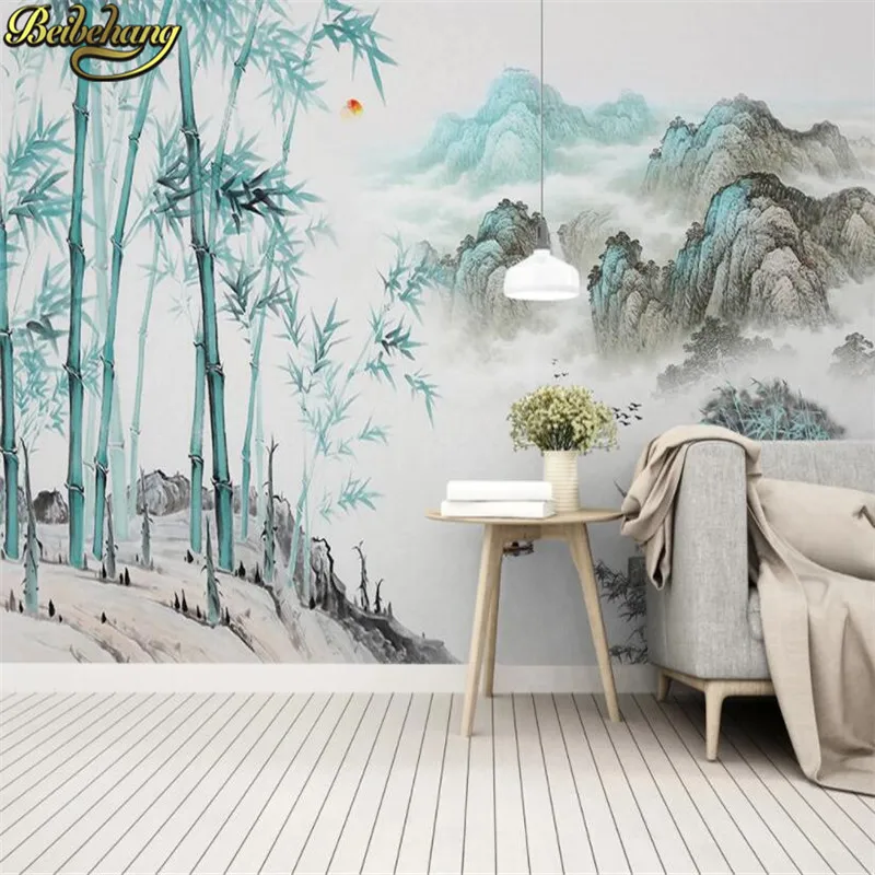 

beibehang custom papier peint mural 3d Wallpaper for Living Room Sofa Backdrop Landscape bamboo Mural wall papers home decor