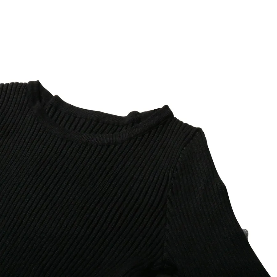 Gladiolus 2018 Black Autumn Winter Knitted Dress Women Long Sleeve Rivet Pencil Office Women  Sweater Dress Bodycon Sexy Dresses (8)