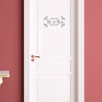 

Mr&Mrs Welcome Home Decor Decal Family Vinyl Door Sticker DIY Artistic Wall Stickers Home Decor Living Room A2218