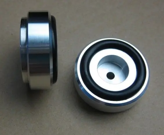 4x Aluminum feets for Power amp with Rubber ring D 39mm H 16mm