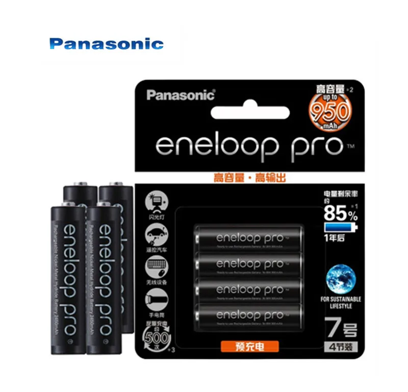 Panasonic Eneloop Оригинальная батарея Pro AAA батарея 950mAh 1,2 V Ni-MH камера игрушка-фонарик предварительно заряженные аккумуляторы