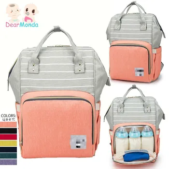 

DEARMONDA 2019 Mummy Maternity Nappy Bag Brand Large Capacity Baby Bag Travel Backpack Designer Nursing Bag for Baby Care New