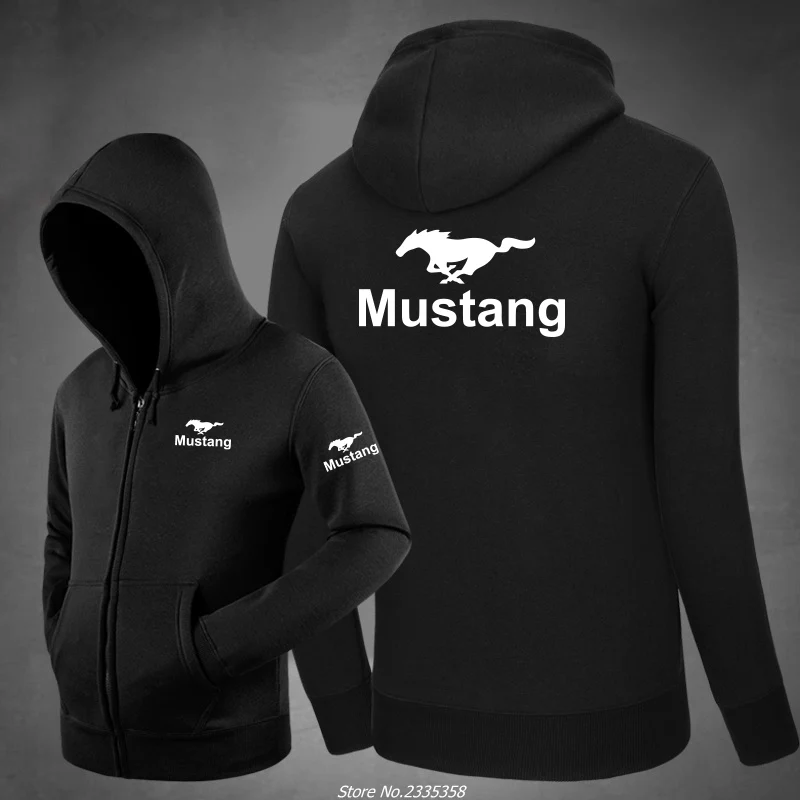 

2019 Hoodies Men Zipper mustang Sweatshirts Men hoodie coats Tracksuit Hooded Jacket