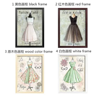 

custom canvas painting frame picture frame black white red wood color frame CM2