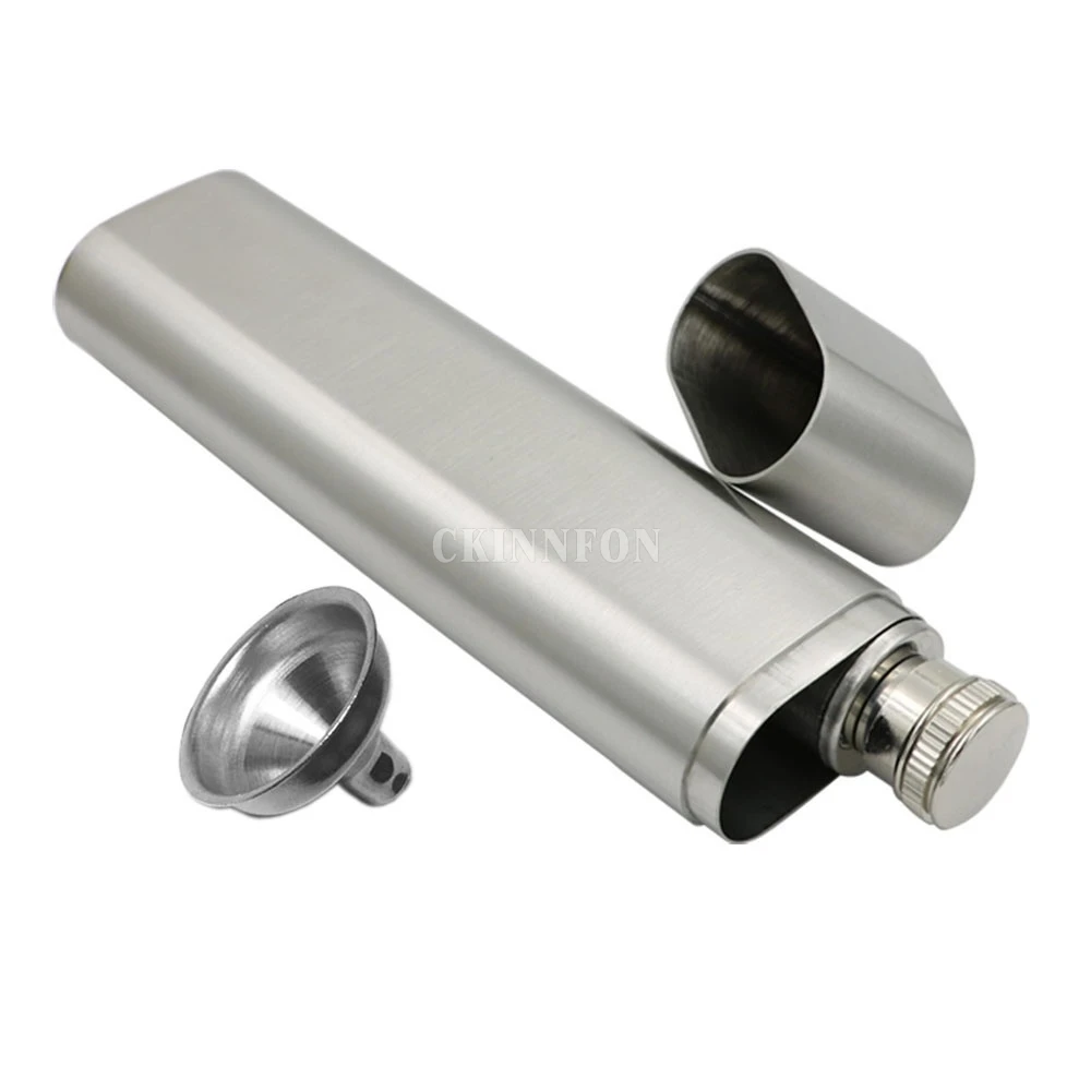 

DHL 50PCS 2OZ/60ML Thickened Stainless Steel Frosted Hip Flask and a Funnel Set with a Cigar Tube