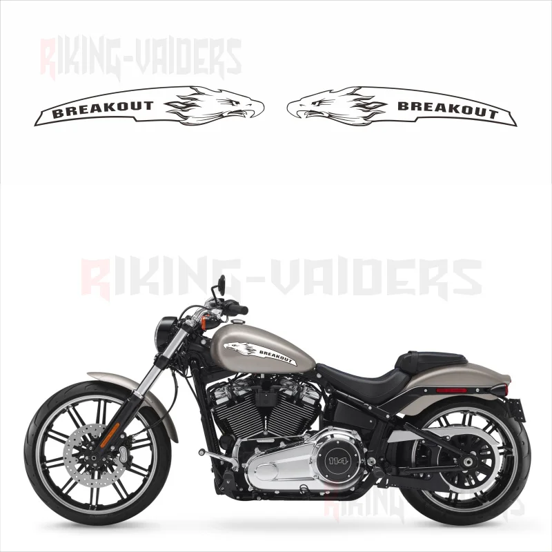 

Custom Eagle Head Decal Fairing Stickers Saddlebag Vinyl Decals For Harley Softail Breakout