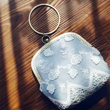 Angelatarch, ручная работа, металлическая фея, круговой бриллиант, кружево, синяя вышивка, женские клатчи на плечо, сумка на запястье