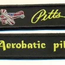 Пилотажная пилот Питтс Ткань Вышивка пилот подарок брелки