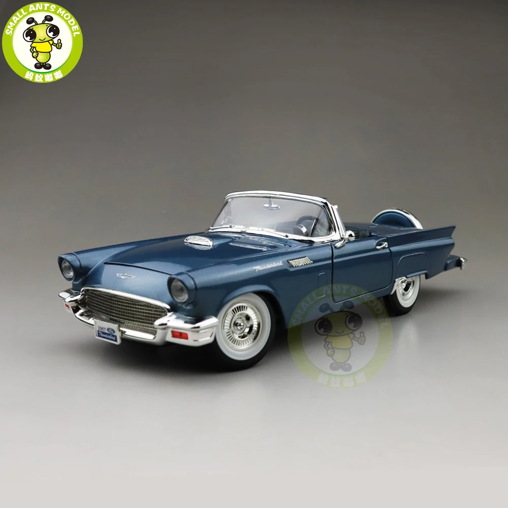 1/18 1957 Ford THUNDERBIRD Road Подпись литая под давлением Модель автомобиля игрушки для мальчиков и девочек подарок - Цвет: Blue