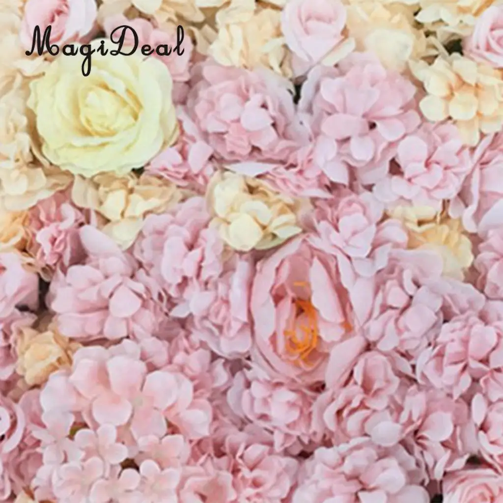 Artificial Flower Roses Wall Panel Wedding Stage Backdrop Home Shop Window Decorative Forals 7 Colors Pick