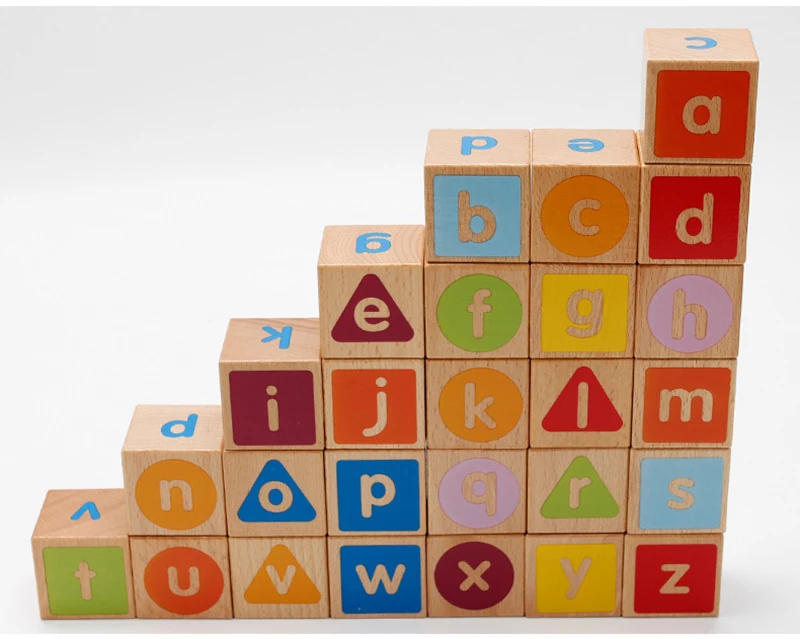 Детские деревянные игрушки-головоломки, большие кубики, кубические формы, животные, слова, 26 букв, алфавит, Обучающие Развивающие игры, игрушки для детей