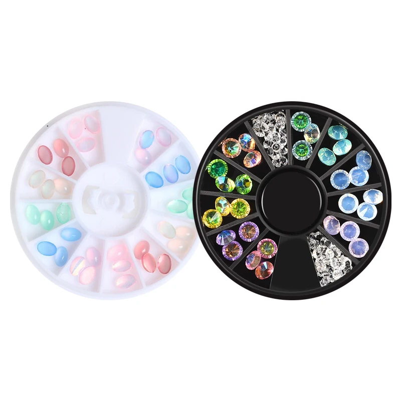 

Mtssii 2 Wheel Mixed Color Chameleon Stone Nail Rhinestone Small Irregular Beads Manicure 3D Nail Art Decoration Accessories
