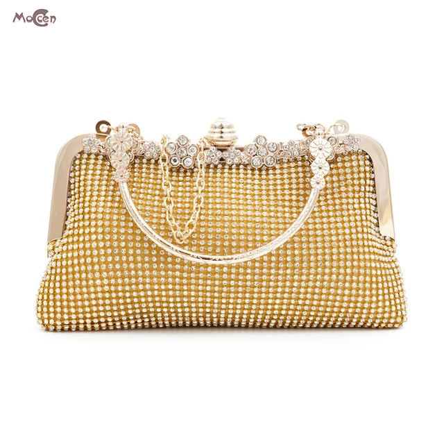 Moccen Lady Clutch Bag Wedding Party Handbag Luxury Chain Clutches Moccen Lady Clutch Bag Wedding Party Handbag Luxury Chain Clutches Full Diamonds Purses And Handbags Crossbody