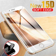15D закругленные края Полное покрытие экрана протектор стекло на iPhone 7 8 6 6s Plus закаленное стекло для iPhone 6 6s Plus стеклянная пленка