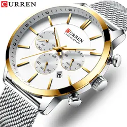 Мужские s часы лучший бренд CURREN 2019 новые роскошные модные мужские хронограф из нержавеющей стали водостойкие кварцевые часы Relogio Masculino