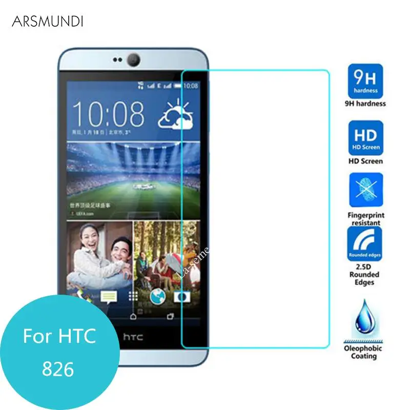 Для HTC Desire 826 закаленное Стекло Экран Protector 2.5 9 H защитной пленкой на A52 D826 D826t D826d D826w