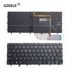 Gzeele США подсветкой Клавиатура для ноутбука dell inspiron xps 13 7000 7347 7348 7352 7353 7359 15 7547 7548 9343 9350 9360 N7548 черный