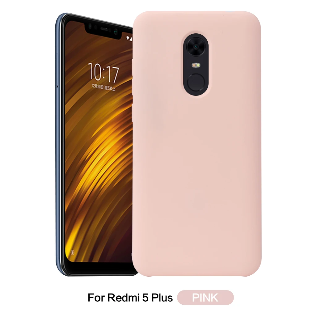 Для Xiaomi Redmi 5 Plus чехол жидкий силикон мягкая гибкая Крышка матовый тонкий корпус