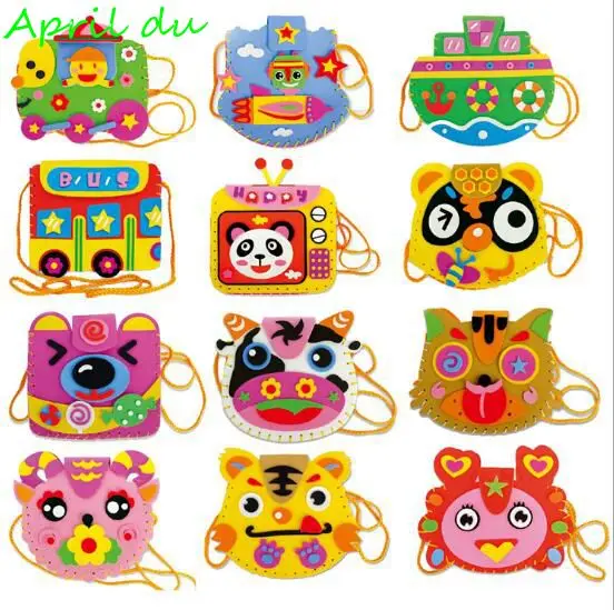 April Du Kids EVA пены ремесленные наборы ручной работы DIY сумка игрушка рюкзак Развивающие игрушки для детей, 10 шт