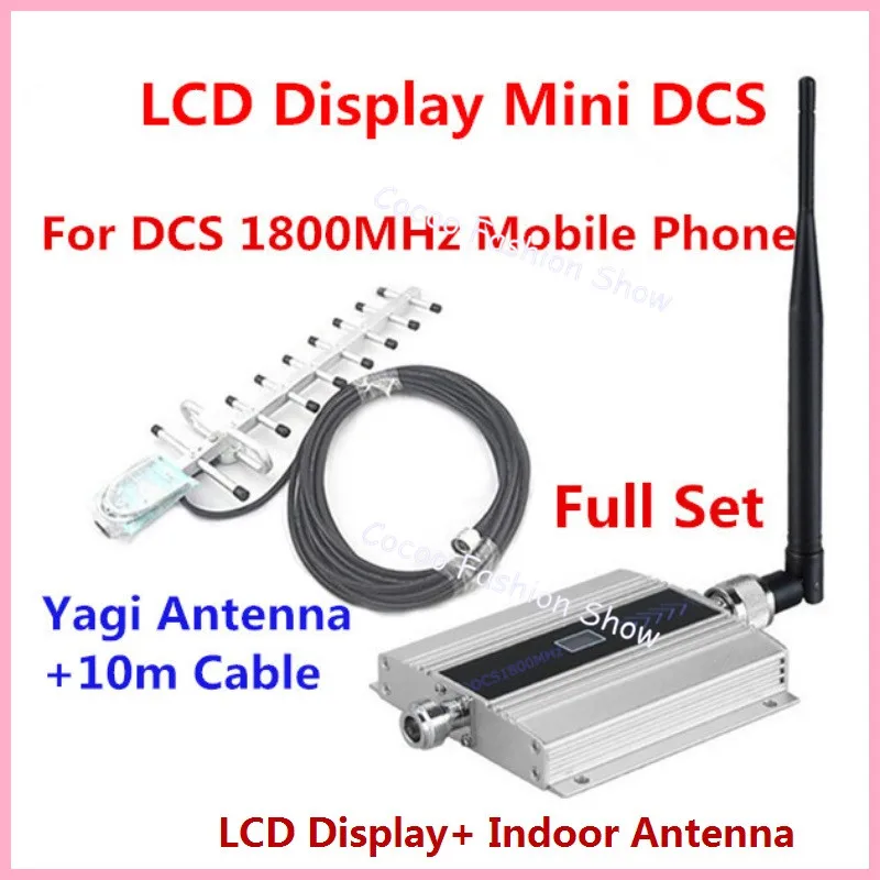 

1Set Family LCD GSM DCS 1800MHz Mobile Phone Signal Booster Repeater Amplifier , DCS 4G Cellular Signal Booster with Antenna