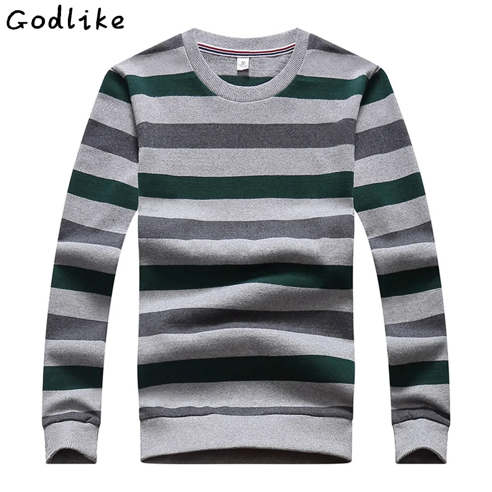 GODLIKE font b Men s b font 2017 new Autumn Winter fight color Striped font b