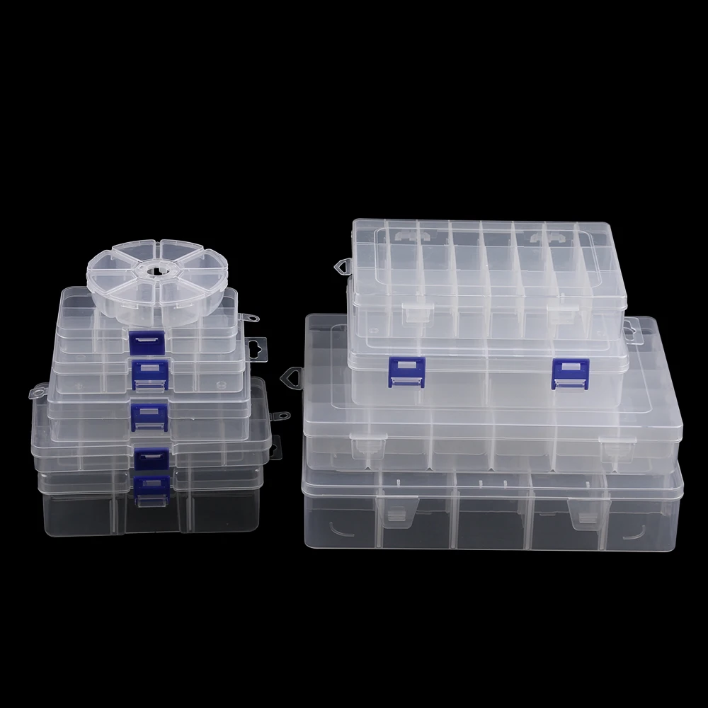 

Plastic 24 Compartments Fishing Lure Bait Hook Tackle Storage Box Case Container