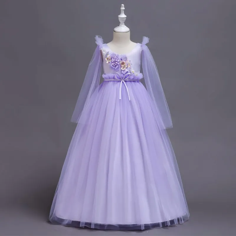 

2019 Summer New Children's Dress Flower Girl Wedding Dresses Baby Girl Chest Big Flower Princess Dance Dress Clothes GDR497
