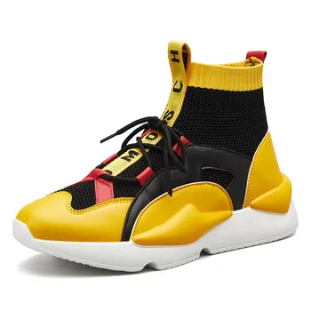 

Outdoor Sports Shoes for Male Men Black Running Sock Footwear Sports Breathable Mesh Trainers Lightweight Sneakers