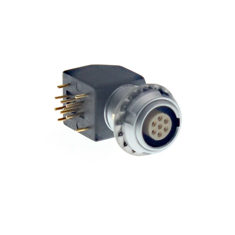 

10pcs Push-pull self-locking EXG.1B 7p socket connector for ECG EKG SPO2 PCB printed circuit board 90 degrees of corner socket