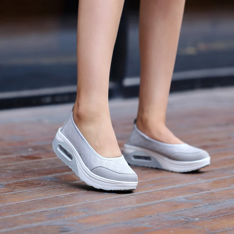 5CM Heel New Women Shake Shoes Female Light Health Casual Shoe Size 35
