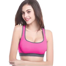 Women Tank Top Bra Padded Athletic Vest Gym Fitness Running Sports Bra Stretch Seamless Ropa Deportiva Crop Tops Tennis Vest