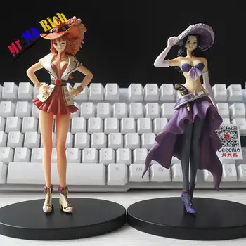

2 Pcs/set Anime One Piece Action Figure Sexy Nami & Robin 15th Model Figurine Toys 18cm Ceecilio Meibin