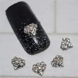 10psc Новые великолепные Diamond 3D Дизайн ногтей Аксессуары, сплав ногтя Талисманы, Гвозди Стразы ногтей Поставки #222