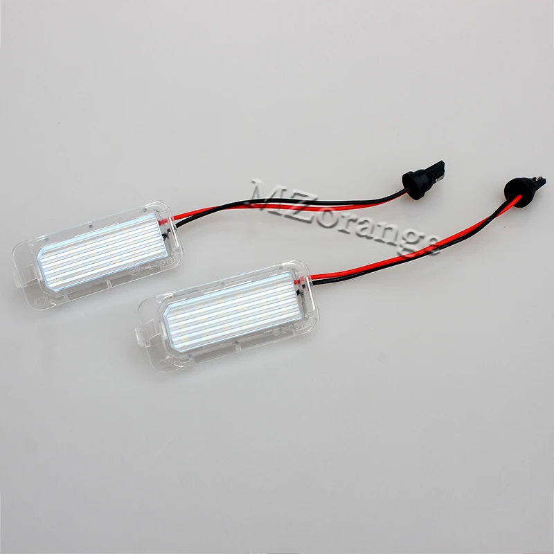 

MZORANGE 2PCS 6000K 18-SMD Car LED Number License Plate Light Lamp Fit for Ford Focus 5D Fiesta Mondeo MK4 C-Max MK2 S-Max Kuga