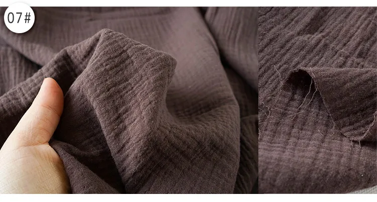 130x50 см Высококачественная мягкая тонкая хлопковая ткань с двойной креповой текстурой, рубашка, платье, нижнее белье, пижама 160 г/м