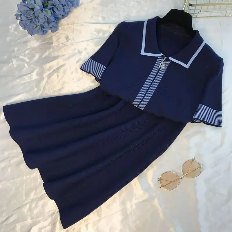 Женское трикотажное платье ALPHALMODA Повседневное трапециевидной формы с коротким