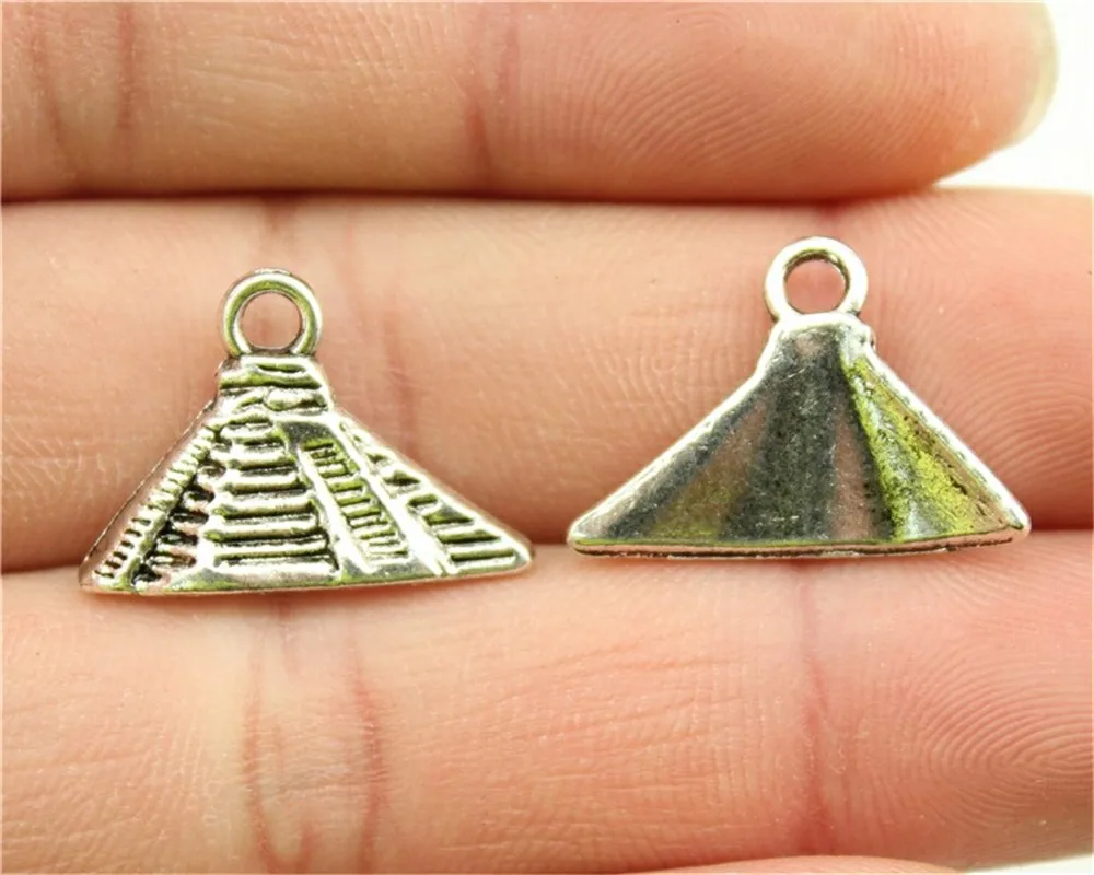 WYSIWYG 12pcs 21x15mm Pendant Pyramid Egyptian Pyramid Charm Pendants